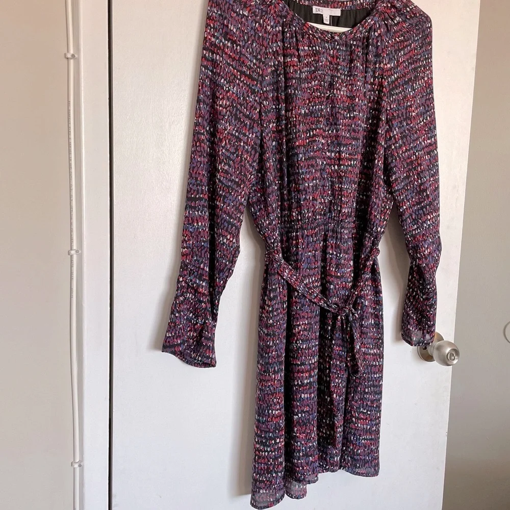 DR2 Multicolor Dotted Tie Front Dress - Size S - Picture 2 of 16